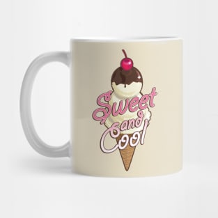 Sweet and cool ice cream cone with pink Mug